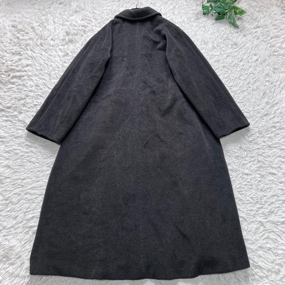 マックスマーラ 最高級 ロングコート カシミヤ混 女優襟 白タグ 大きいサイズ