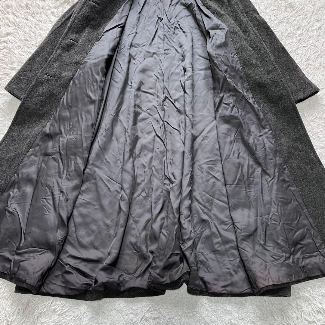 マックスマーラ 最高級 ロングコート カシミヤ混 女優襟 白タグ 大きいサイズ