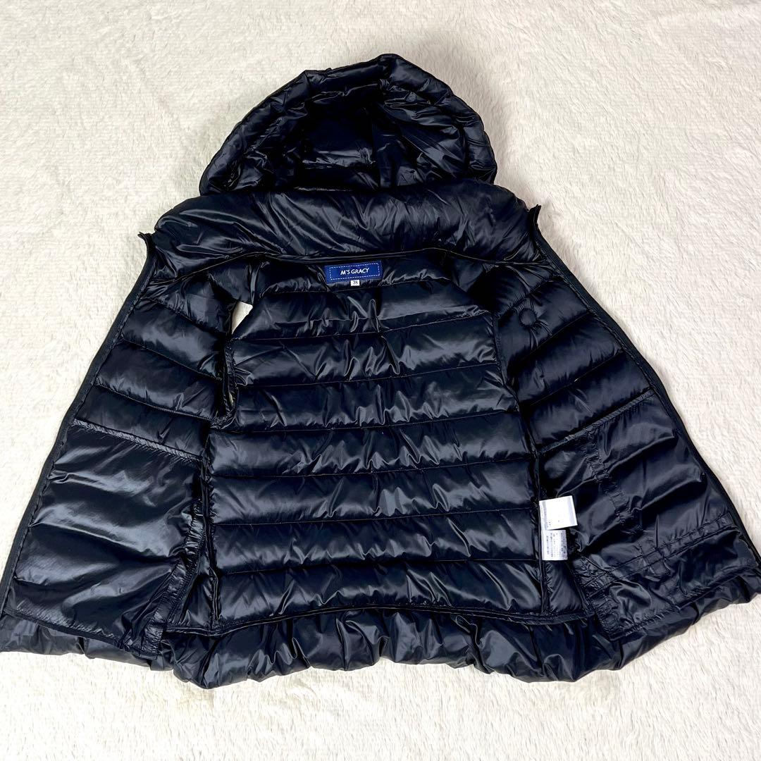 『美品』M'S GRACY エムズグレイシー ライトダウンベスト ブラック　38