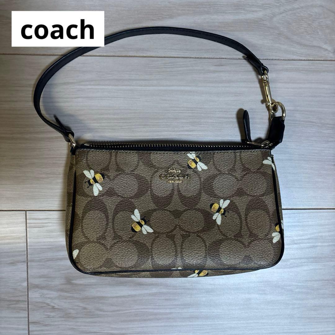 【極美品】 coach 蜂beeシグネチャー　ショルダーバック
