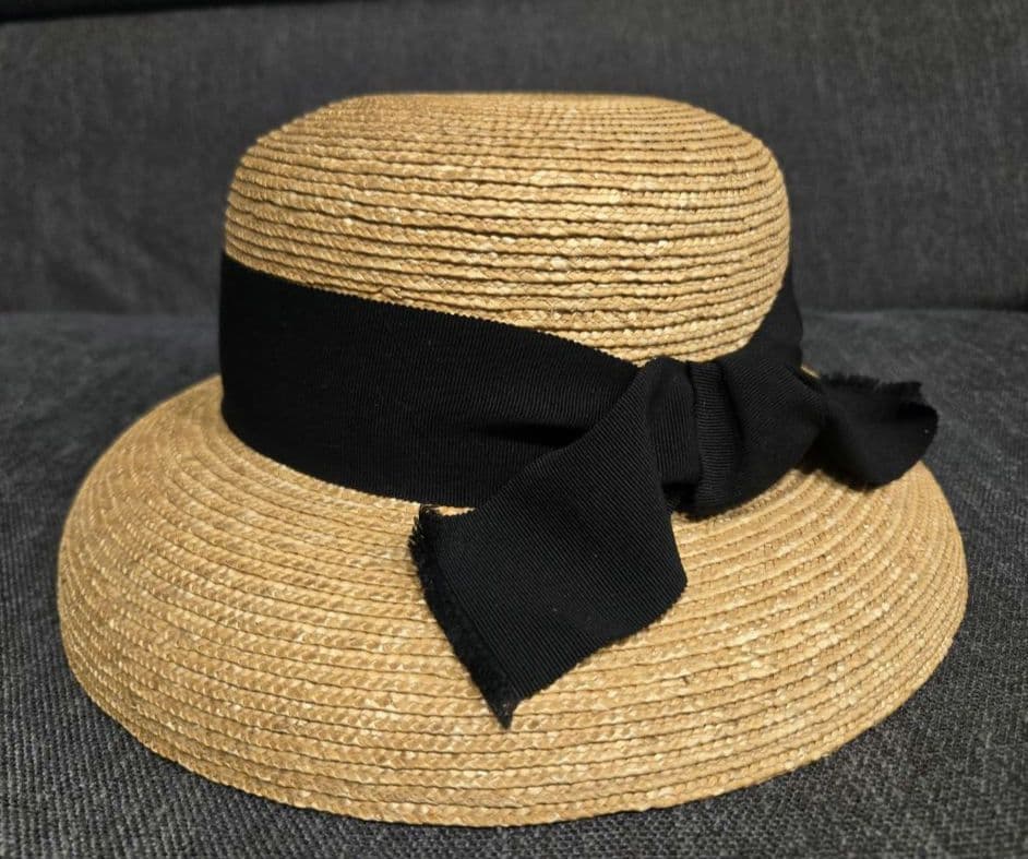 石田製帽　カサブランカ　ストローハット　麦わら帽子