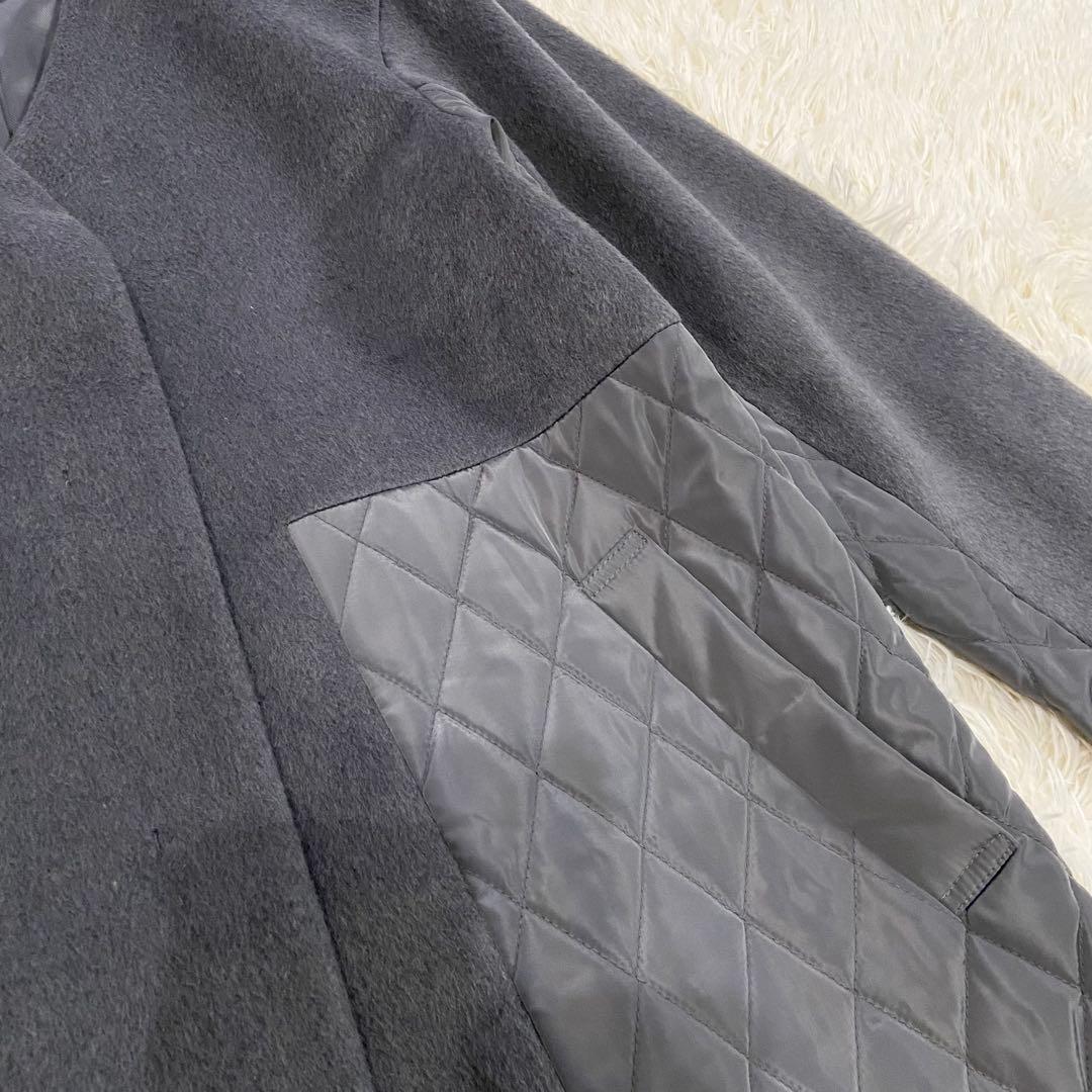 最終価格！新品オペークドットクリップ　ウールカシミヤブレンド キルティングコート