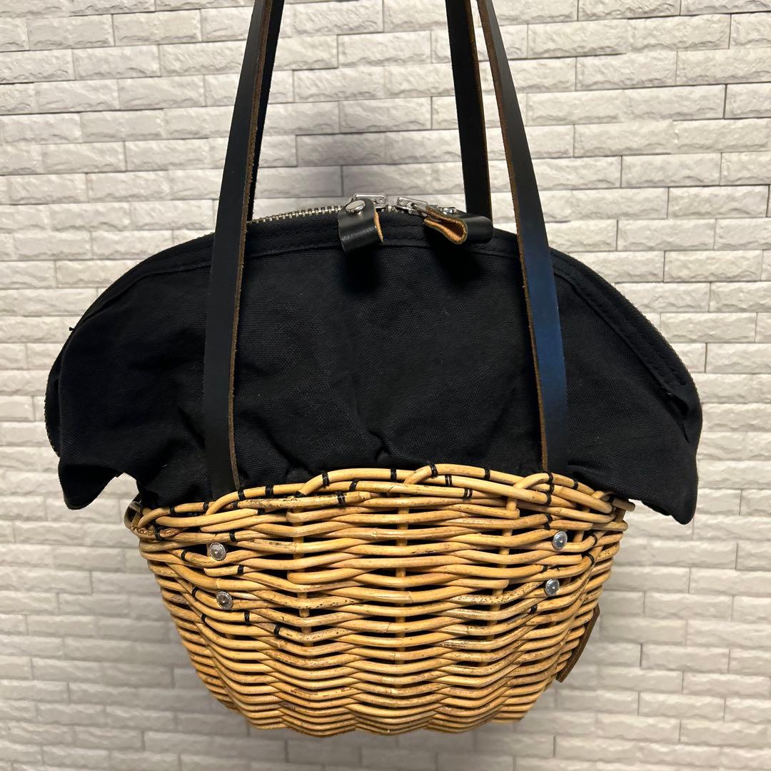 最終価格 エバゴス　 かごバッグ トートバッグ シャンピニオン 美品