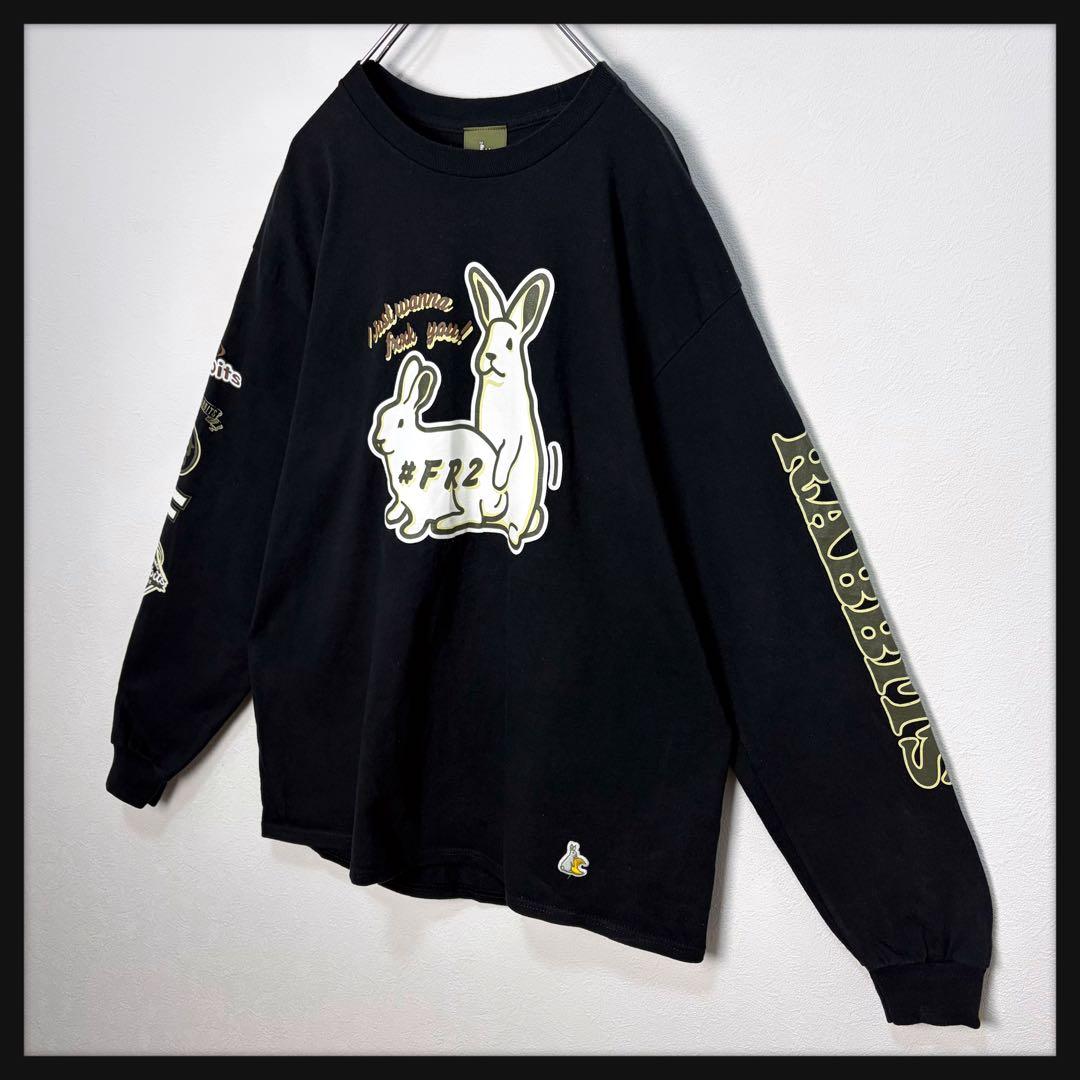 【美品★伊勢限定】FR2 月限定カラー ビッグロゴ 長袖Tシャツ ロンT カーキ