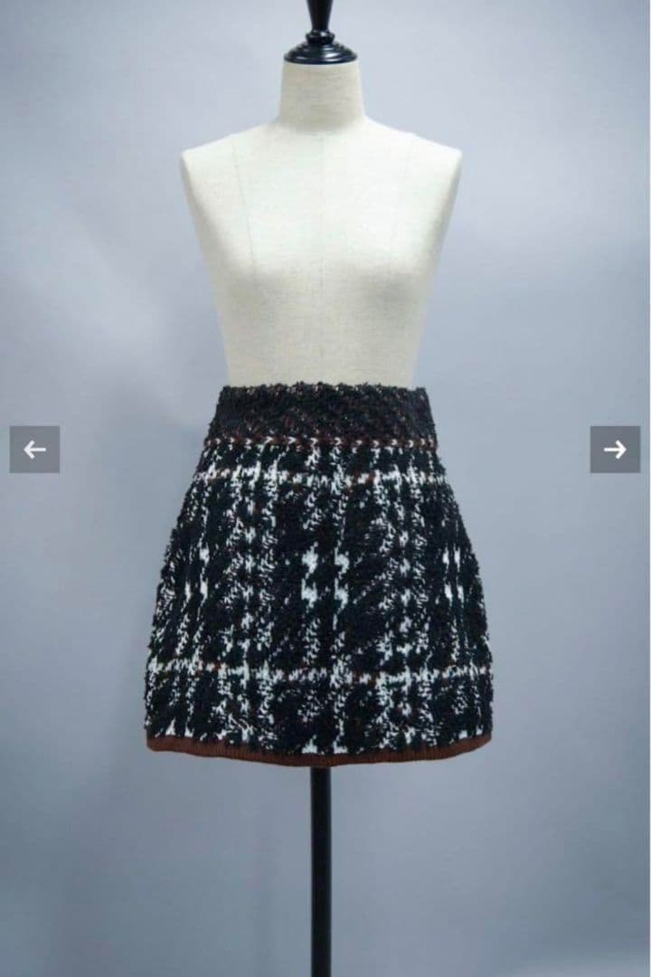 sheller ツイードニットスカート