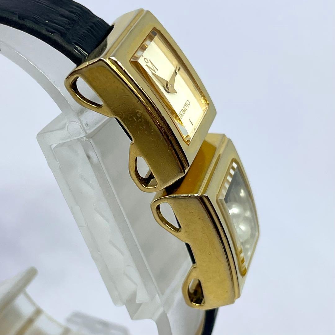 43 MIKIMOTO ミキモト シェル文字盤 5pパール ゴールド 稼働