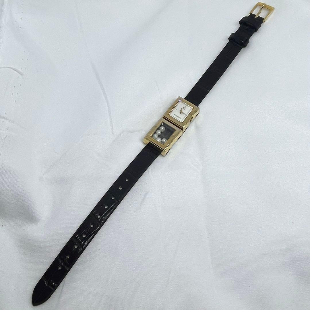 43 MIKIMOTO ミキモト シェル文字盤 5pパール ゴールド 稼働