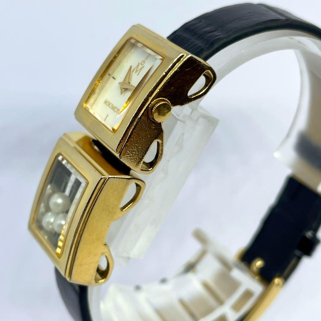 43 MIKIMOTO ミキモト シェル文字盤 5pパール ゴールド 稼働