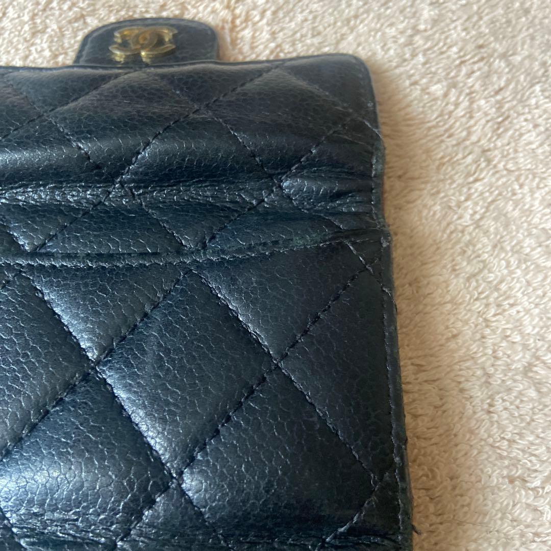 CHANEL 黒 レザー キーケース