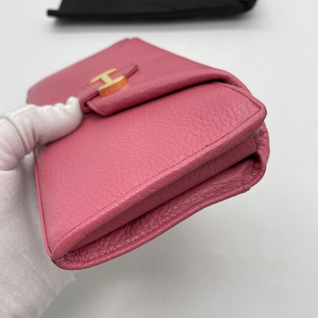 ☆新品同様☆傳☆傳濱野☆ギャルソン財布☆長財布☆本革☆ピンク☆レザー☆長財布
