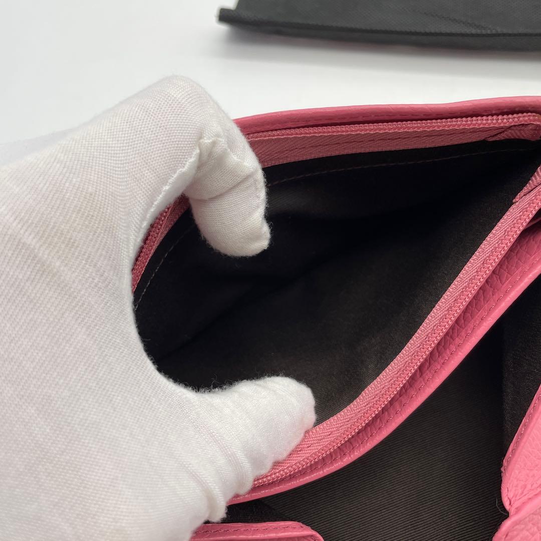 ☆新品同様☆傳☆傳濱野☆ギャルソン財布☆長財布☆本革☆ピンク☆レザー☆長財布