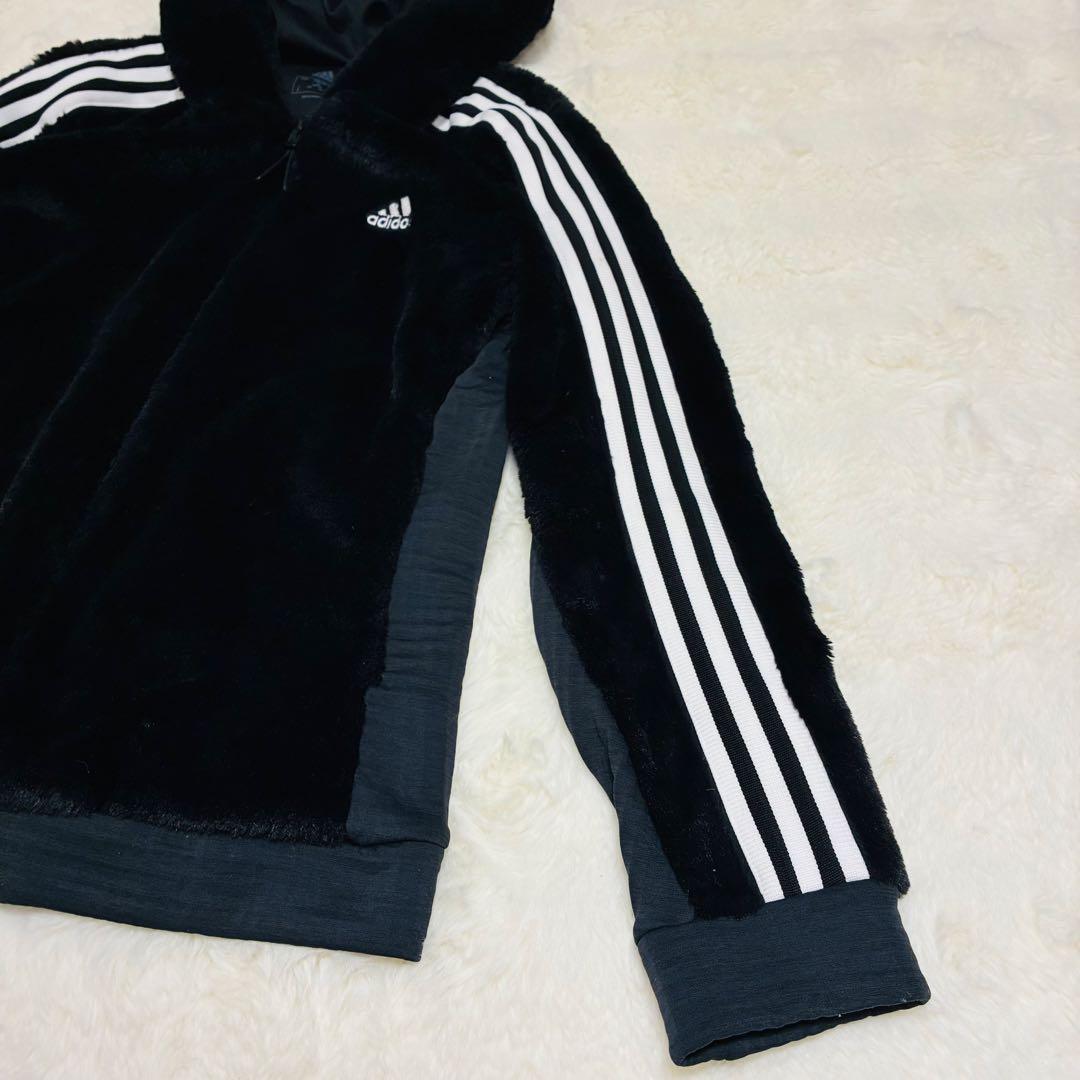 美品✨アディダス　ゴルフウェア　スリーストライプス　ボアフリース　セットアップ