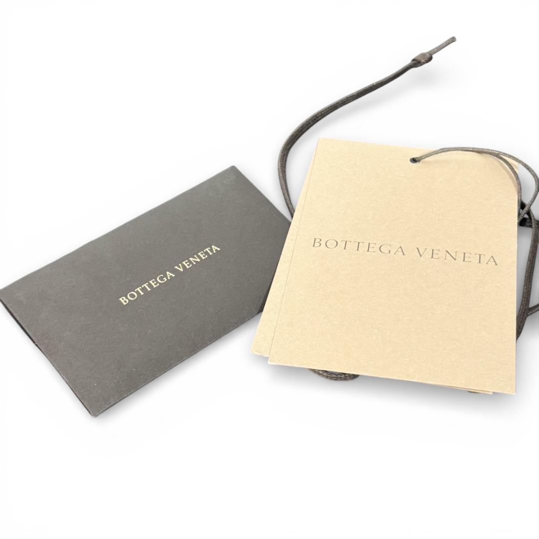 BOTTEGA VENETA イントレチャート 3つ折り財布 ブラック レザー