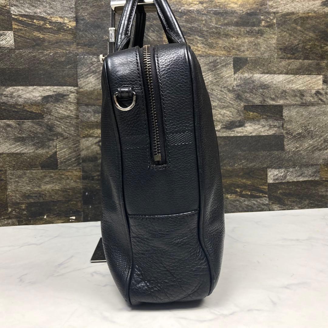 バーバリー シャドーノバチェック ハンドバッグ 2way ビジネスA4 黒