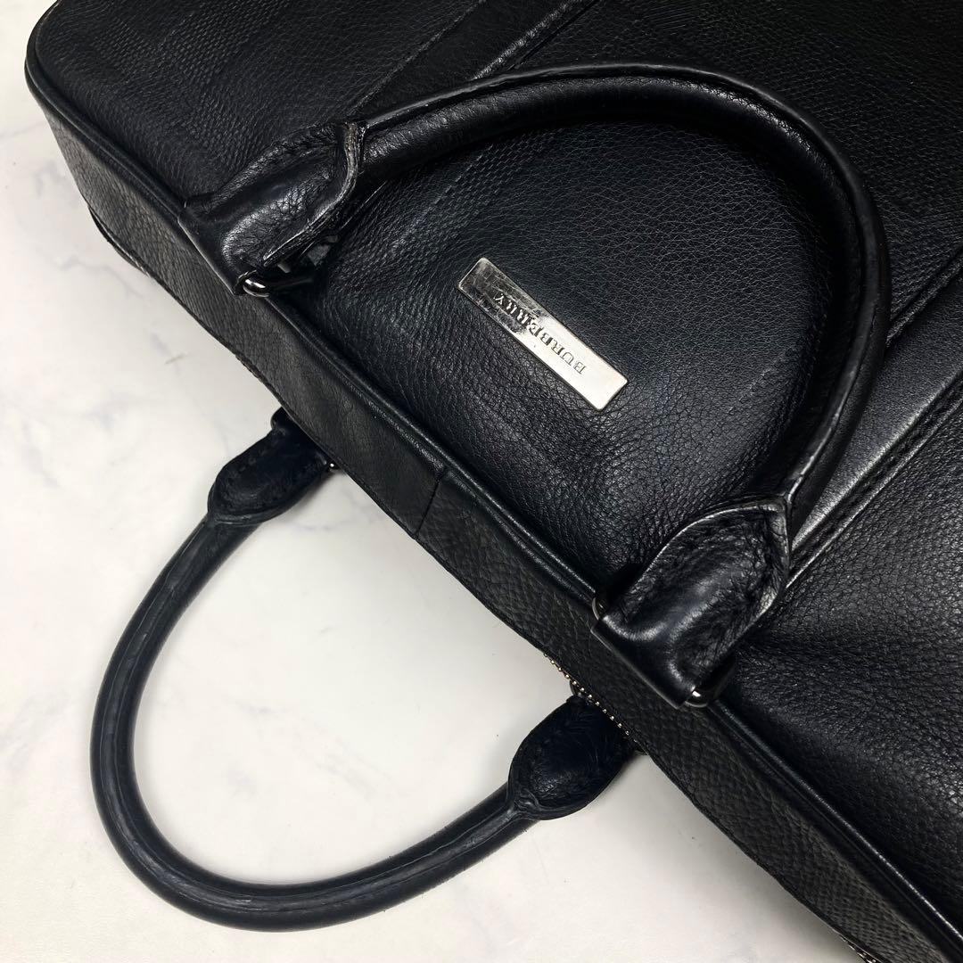 バーバリー シャドーノバチェック ハンドバッグ 2way ビジネスA4 黒