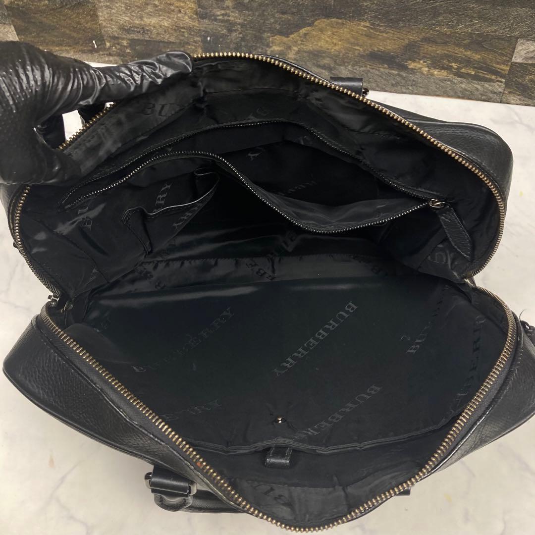 バーバリー シャドーノバチェック ハンドバッグ 2way ビジネスA4 黒