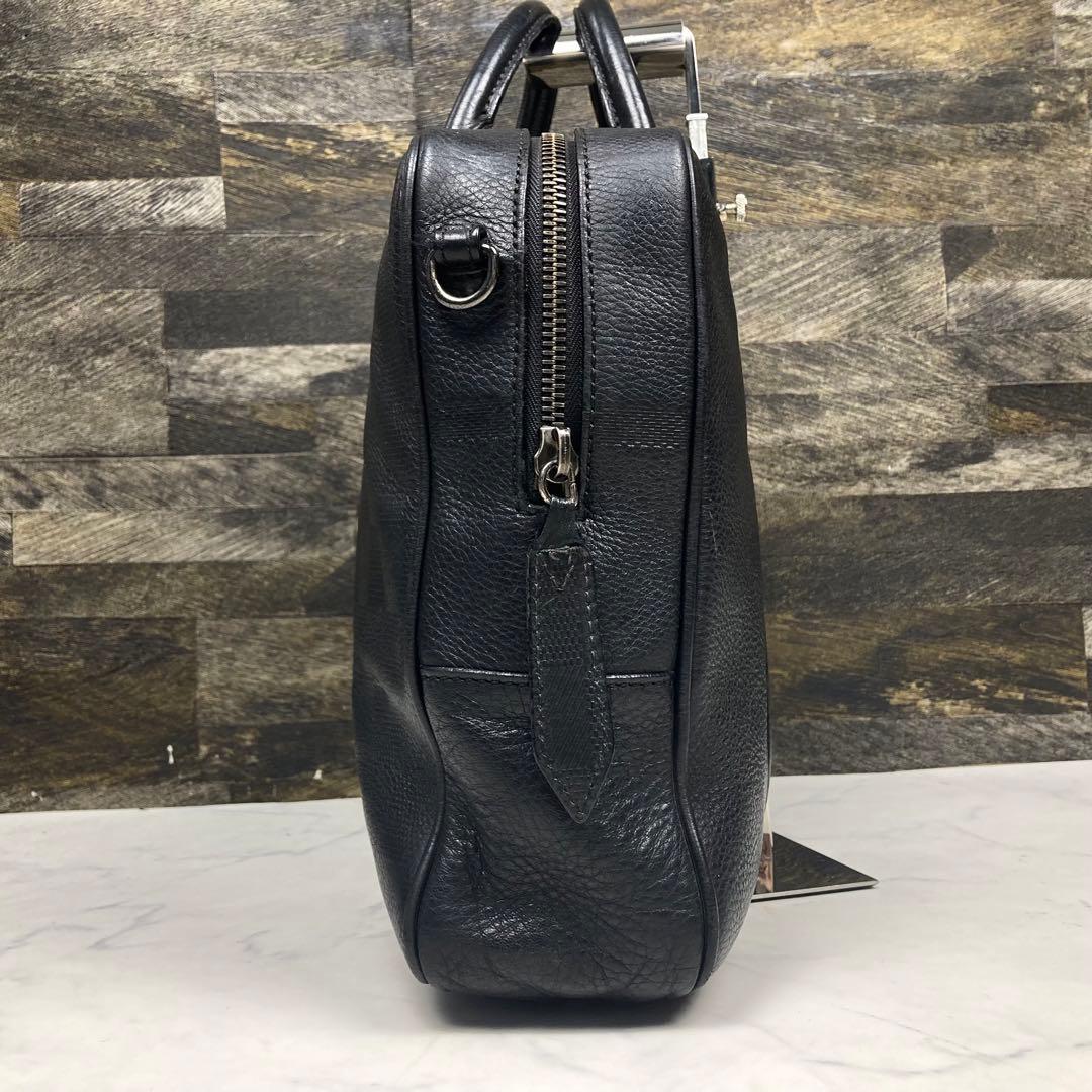 バーバリー シャドーノバチェック ハンドバッグ 2way ビジネスA4 黒