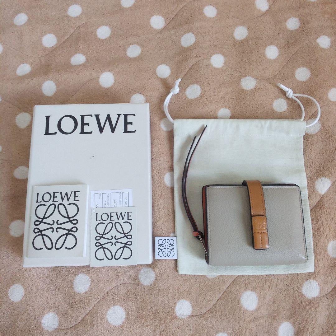 LOEWE 二つ折り財布 ベージュ/ブラウン