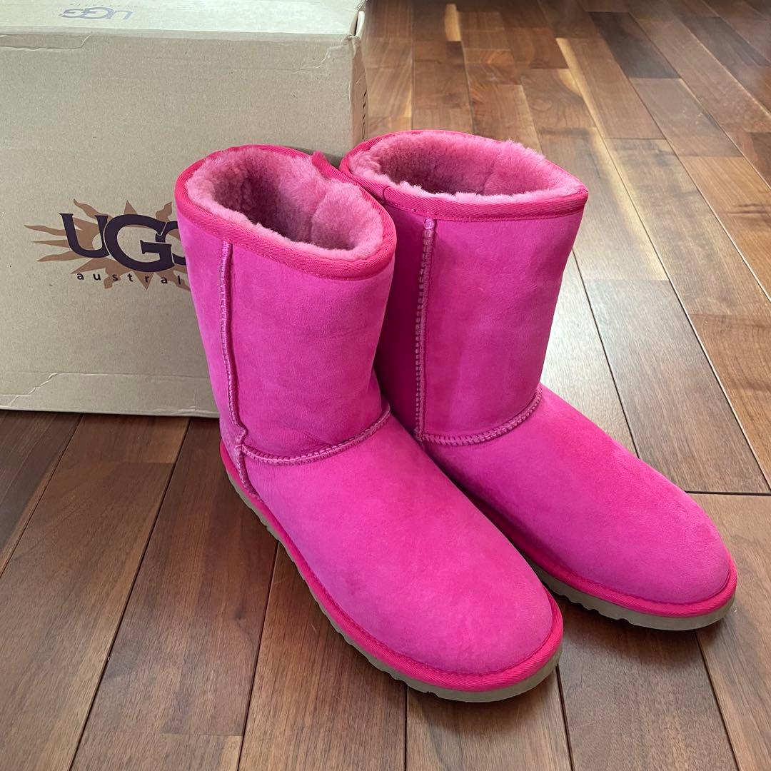 【希少】UGG ムートンブーツ マジェンダ ピンク 27cm クラシックショート