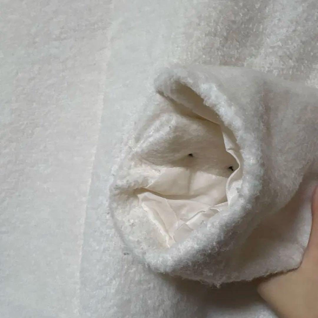 FEKETE ノーカラーウールシャギージャケット XSサイズ