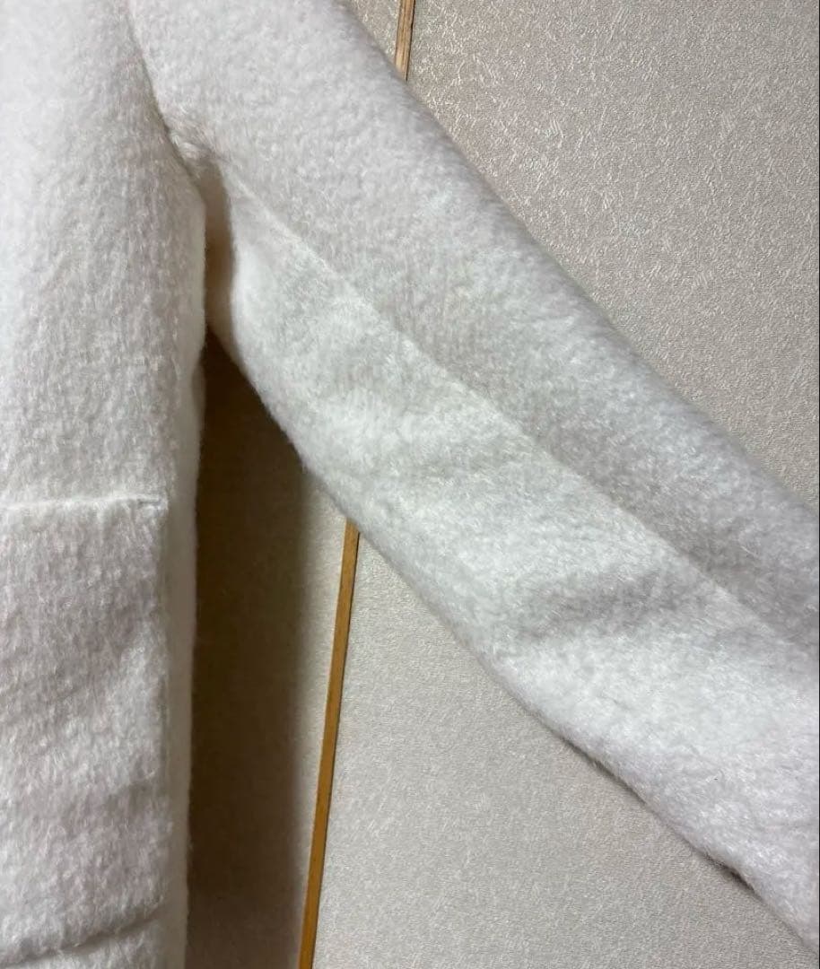 FEKETE ノーカラーウールシャギージャケット XSサイズ