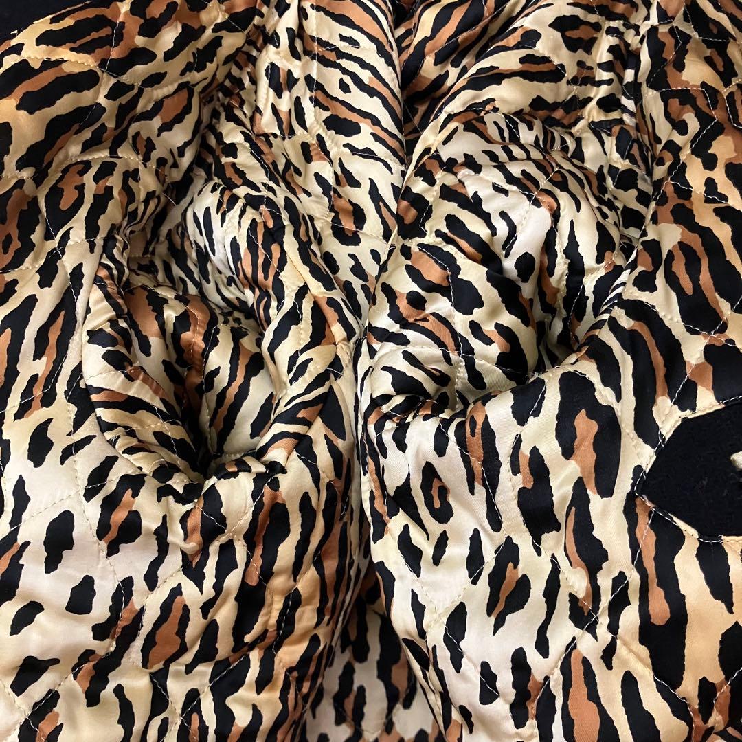 ✨ヴィテージ　希少✨ ワコマリア　ギャングコート　レオパード　ウールコート　黒