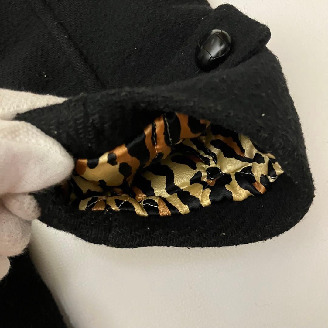 ✨ヴィテージ　希少✨ ワコマリア　ギャングコート　レオパード　ウールコート　黒