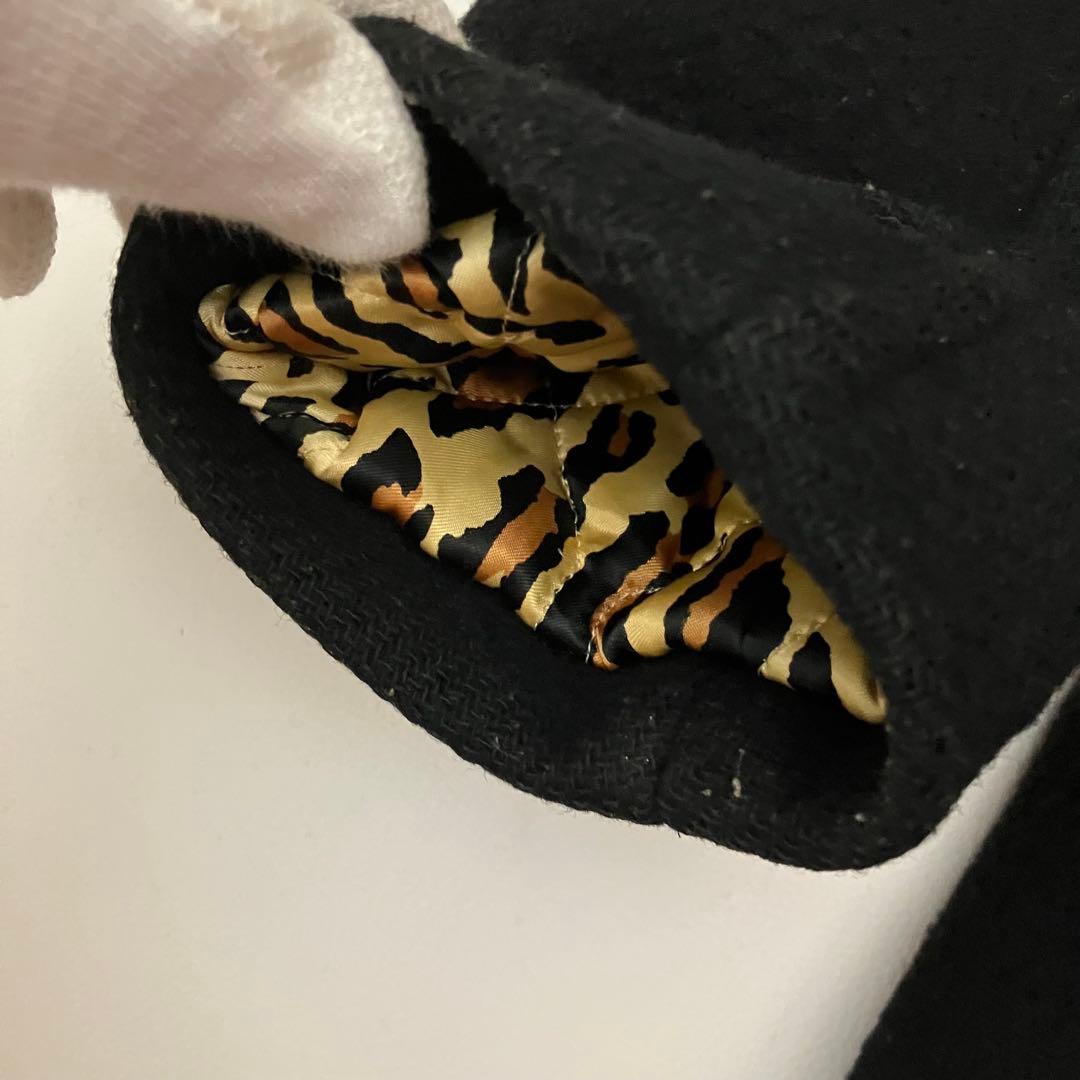 ✨ヴィテージ　希少✨ ワコマリア　ギャングコート　レオパード　ウールコート　黒