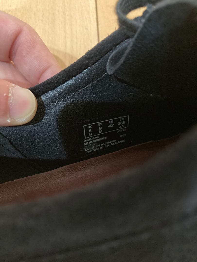 clarks originals ワラビー 黒 uk8 26.0cm