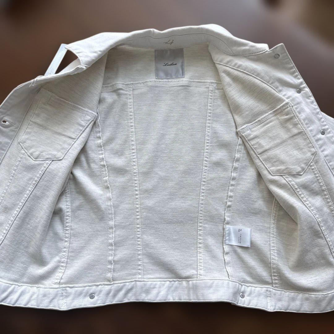 Leilian ホワイトデニムジャケット　13