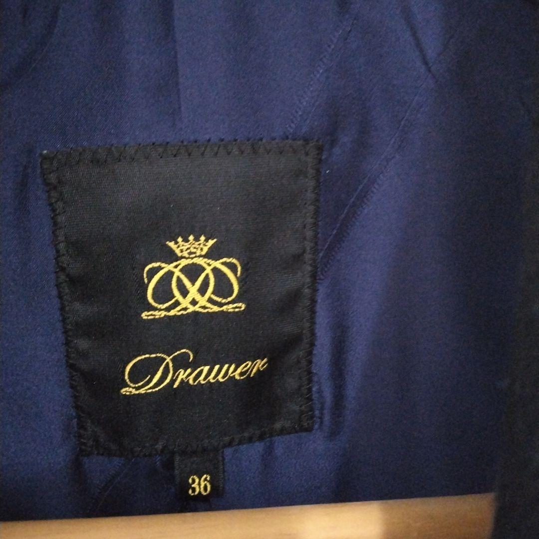美品 Drawer メルトンコート　シルク100% 高級ウール　36