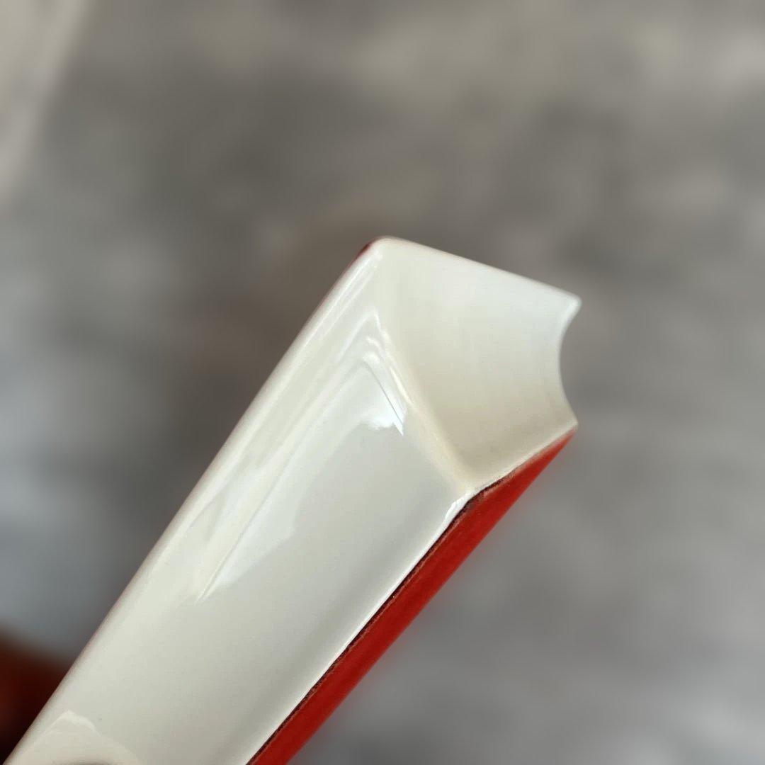 HERMES SELLIER 赤 陶器トレイ　灰皿　アッシュトレイ