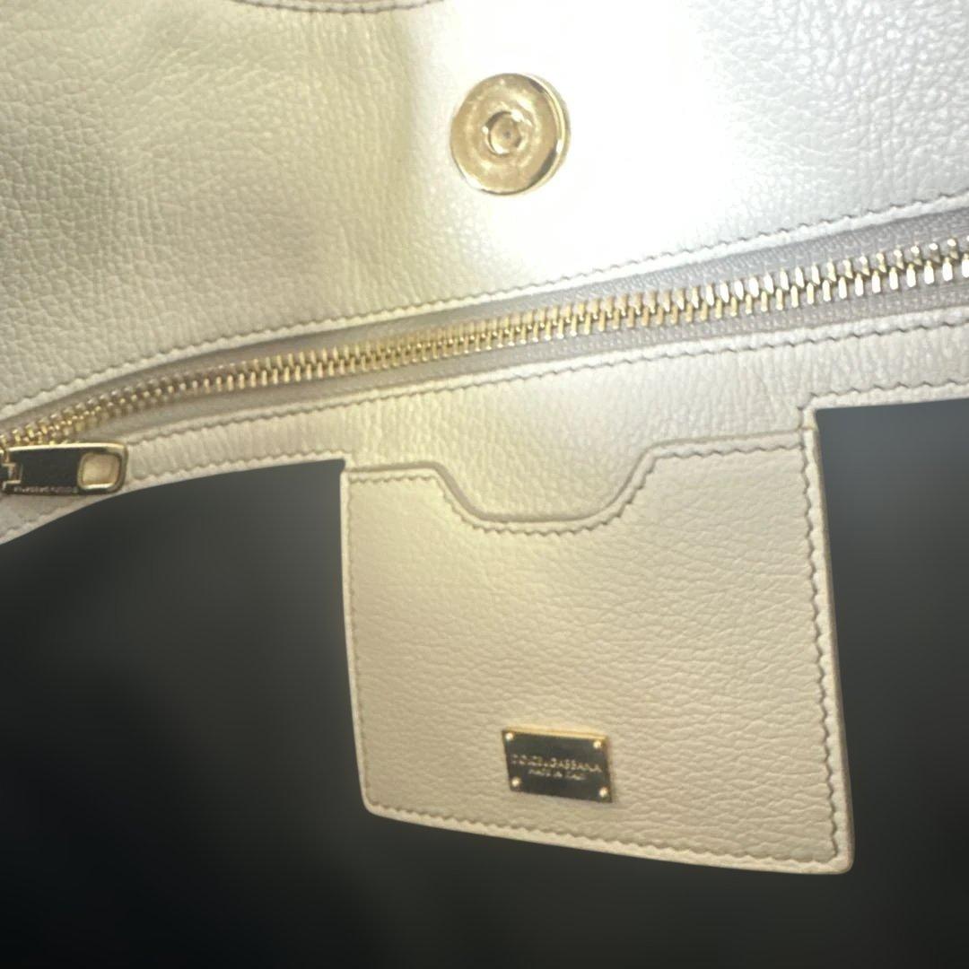 DOLGE＆GABBANAホワイトレモンプリントキャンバストートバッグ