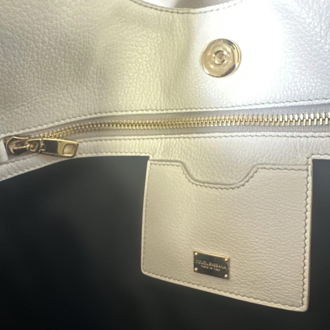 DOLGE＆GABBANAホワイトレモンプリントキャンバストートバッグ