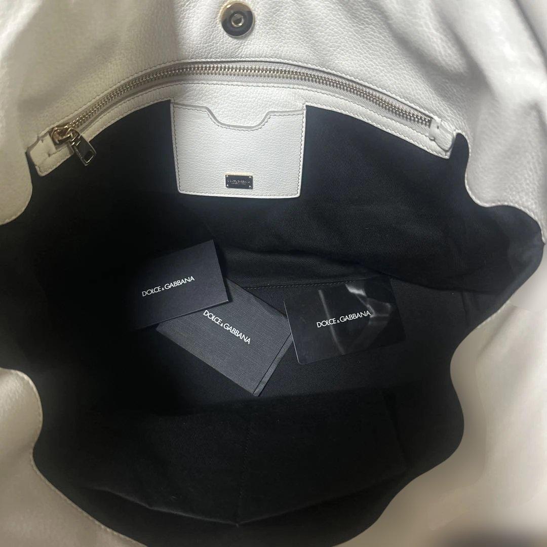 DOLGE＆GABBANAホワイトレモンプリントキャンバストートバッグ