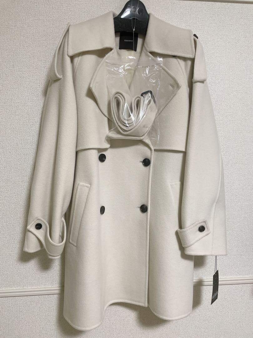 た*ご様 新品未使用タグ付き　anuans リバーウールミドルトレンチコート E