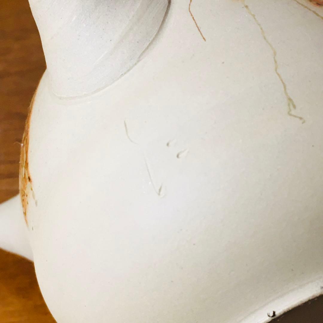 【新品未使用品】常滑焼 　谷川仁　白泥藻掛　煎茶器揃　茶托付き　共箱なし