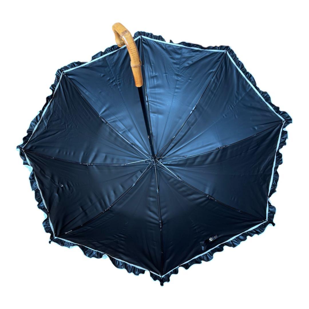 サンバリア100 フリル　2段折りたたみ　日傘　ホワイト