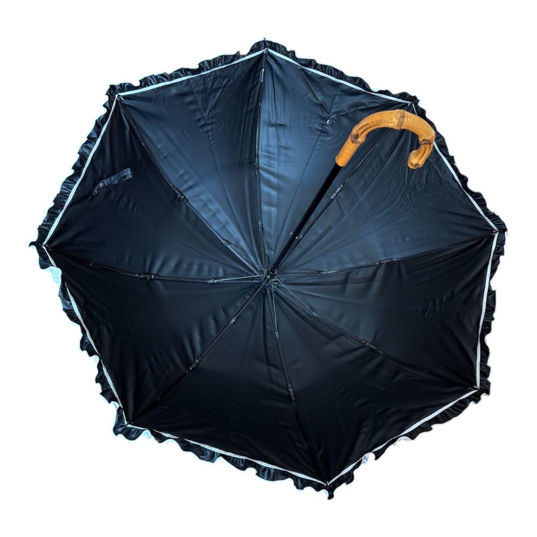 サンバリア100 フリル　2段折りたたみ　日傘　ホワイト