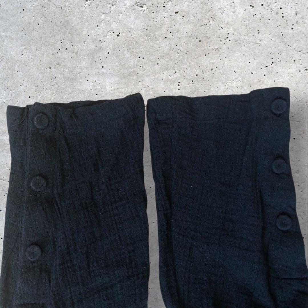 【極美品】かぐれ ガーゼロングチュニック フリー ブラック 2025年モデル