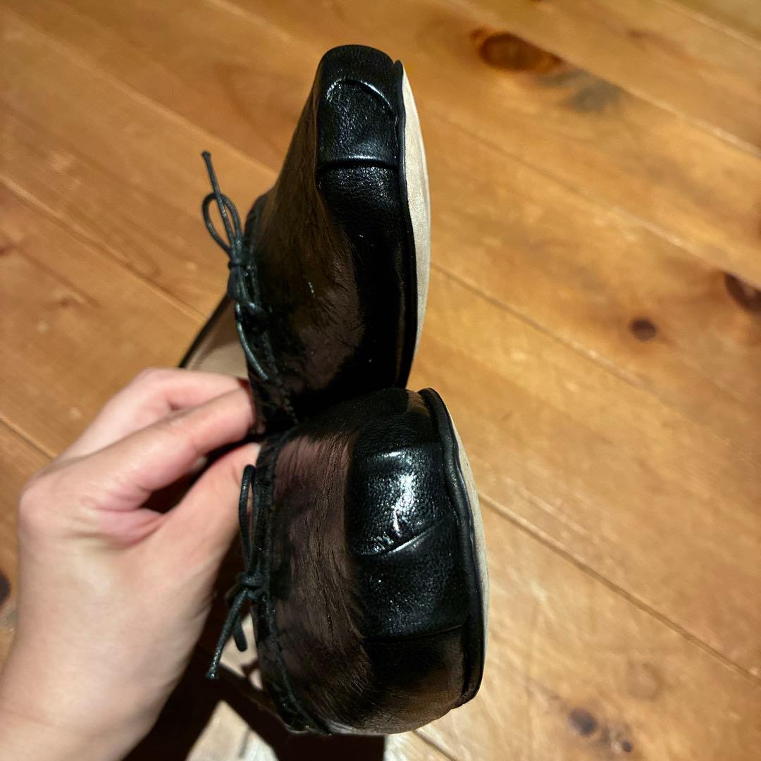 SPLETA バレエシューズ フラットシューズ黒 39