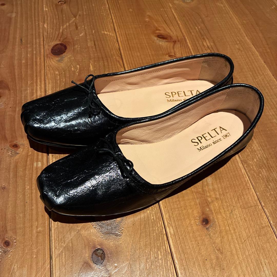 SPLETA バレエシューズ フラットシューズ黒 39