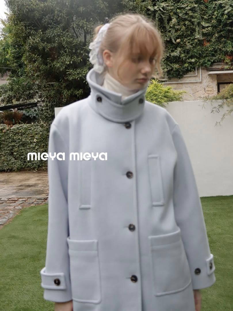 【新品未使用】mieyamieya ロングコート アイスブルー