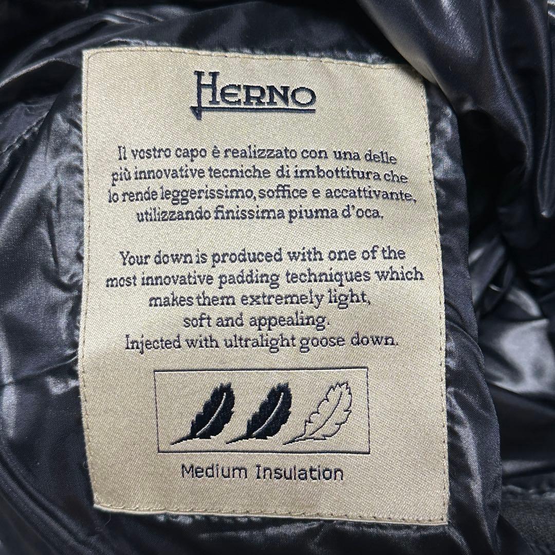 美品 HERNO ウルトラライドグース ダウンベスト ロング丈 ヘルノ 40