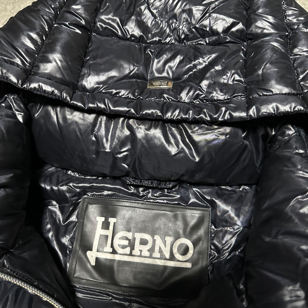 美品 HERNO ウルトラライドグース ダウンベスト ロング丈 ヘルノ 40