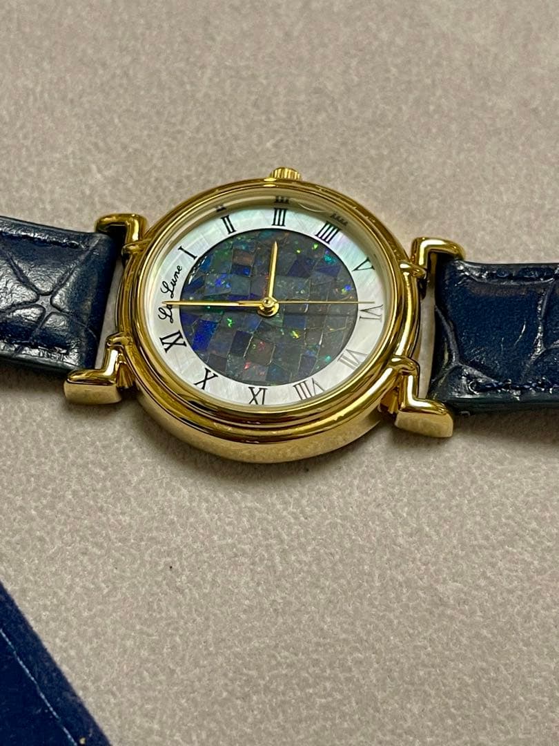 La Lune 天然オパール レディース 腕時計 クォーツ Opal Watch