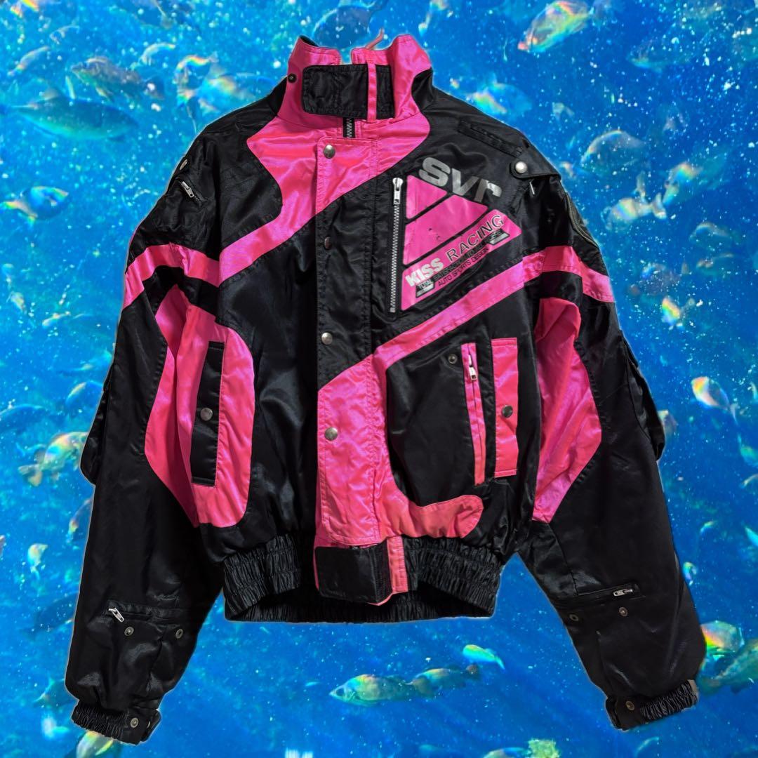 SVR KISS RACING ジャケット ブラック ピンク