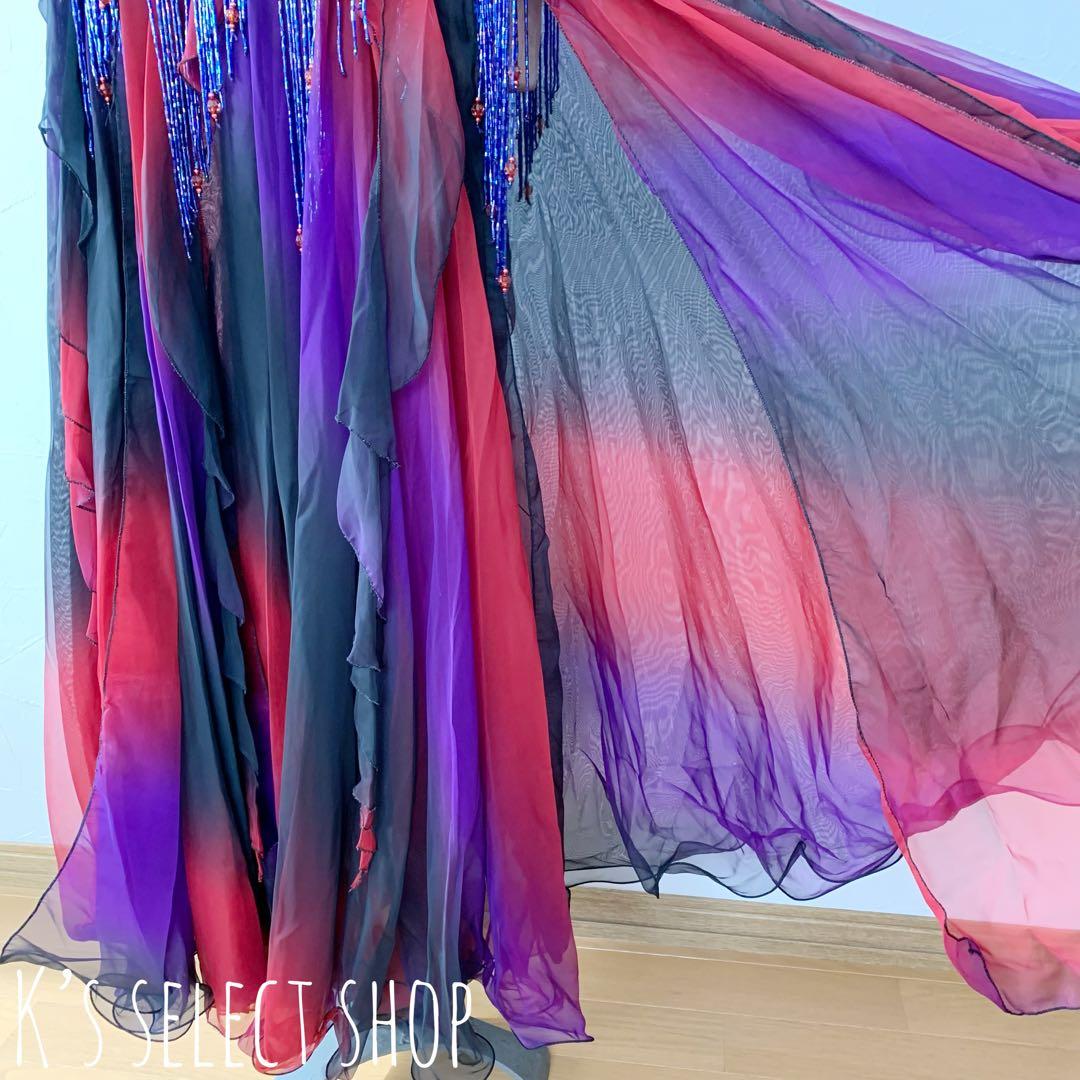 【MAY】トルコ製 ベリーダンス 衣装 フレアスカート パープル