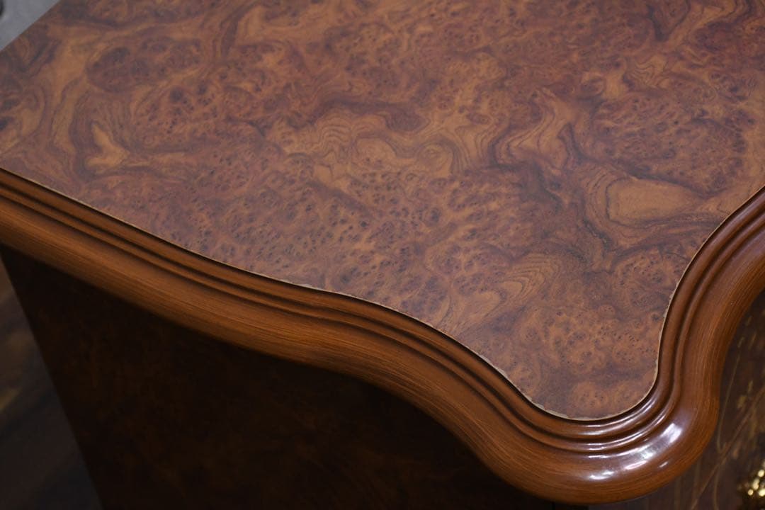 ECK35 イタリア製 2段サイドチェスト ベッドサイドテーブル ナイトテーブル