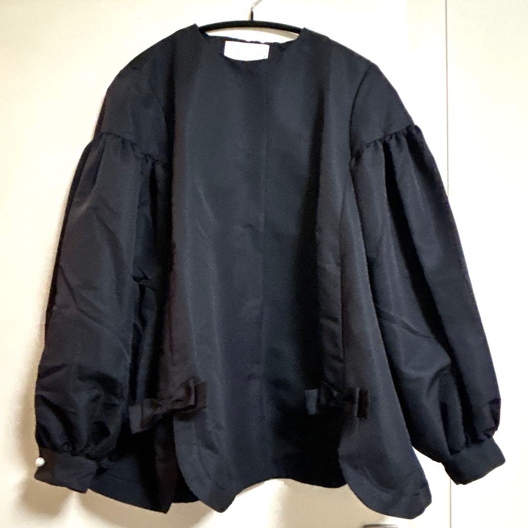 極美品❤︎24AW Sono ノーカラージャケット パール オーバーサイズ 撥水